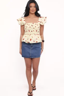 Remira Smocked Ruffle Top