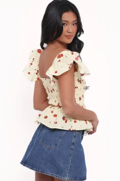 Remira Smocked Ruffle Top