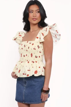 Remira Smocked Ruffle Top
