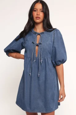 Romana Tie Front Mini Dress