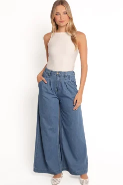 Rosalee Chambray Wide Leg Pant