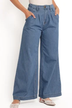 Rosalee Chambray Wide Leg Pant