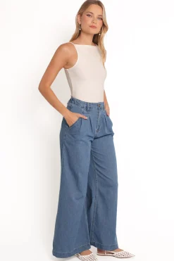 Rosalee Chambray Wide Leg Pant