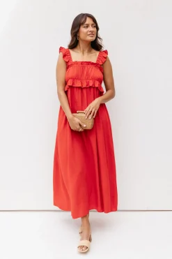 Ross Frill Strap Maxi Dress