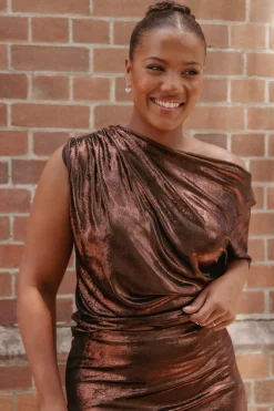 Rowyn Drapey Metallic Top