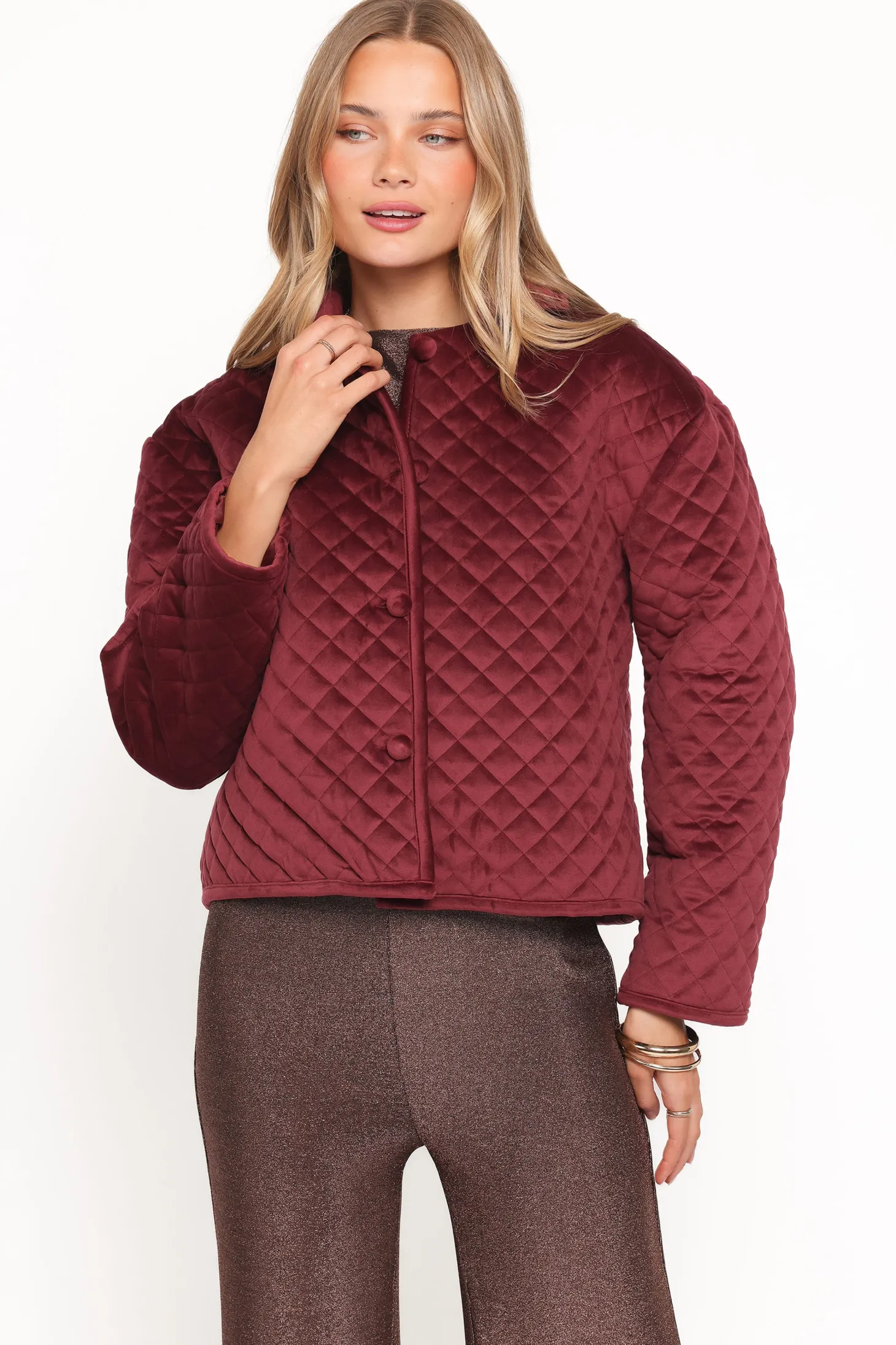 Roxanna Quilted Velvet Jacket