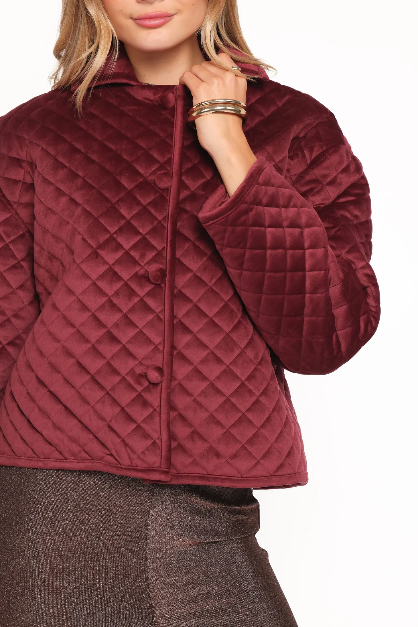 Roxanna Quilted Velvet Jacket