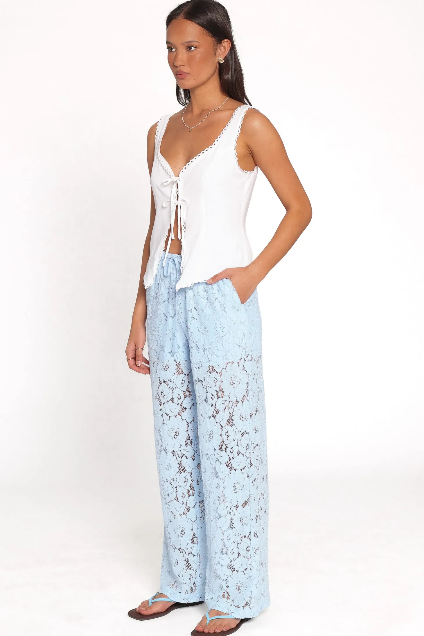 Sabina Lace Wide Leg Pant