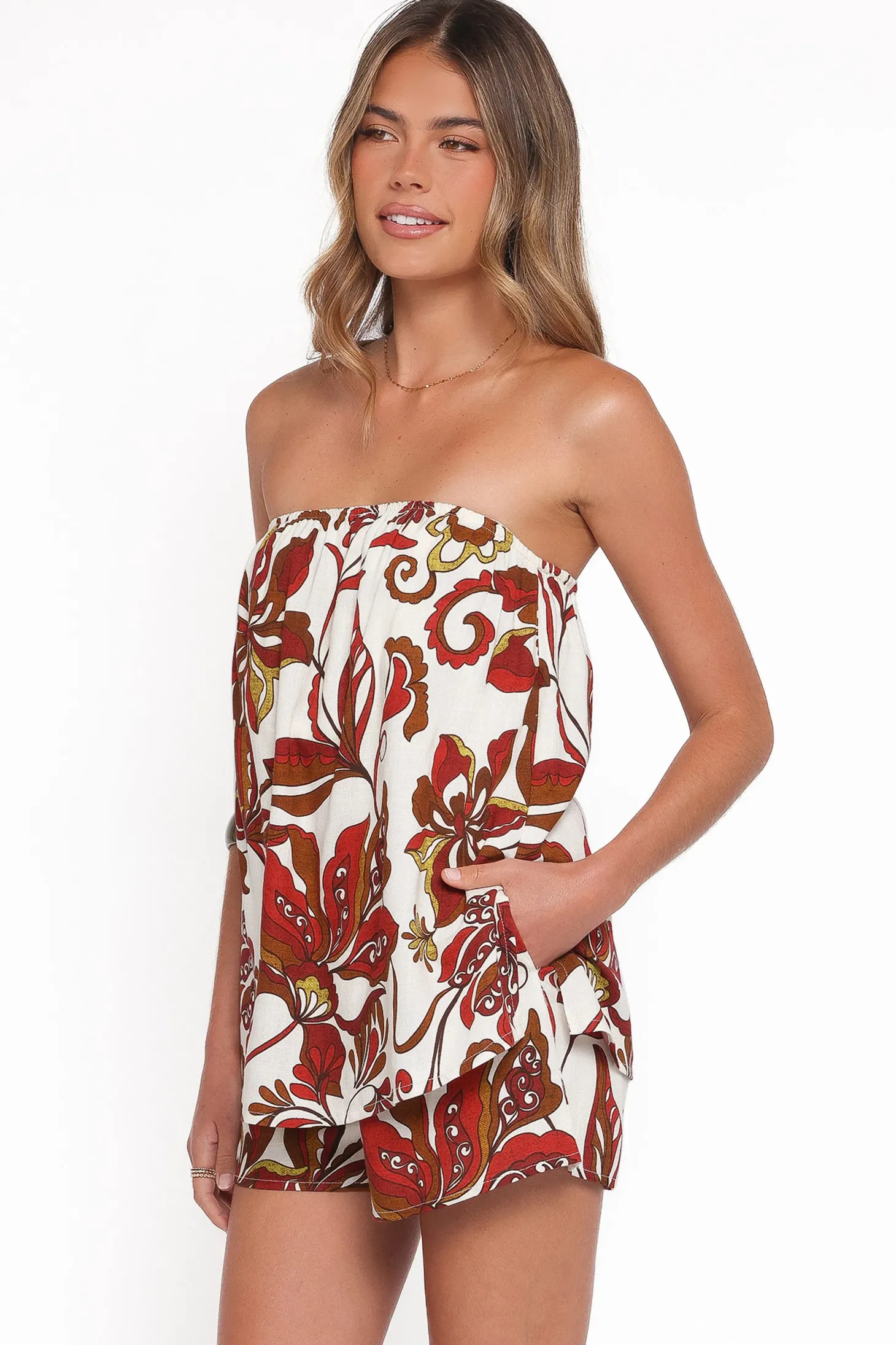 Sallie Strapless Romper