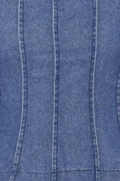 Saylor Denim Peplum Top