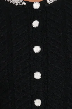 Sheena Rhinestone Collar Holiday Cardigan