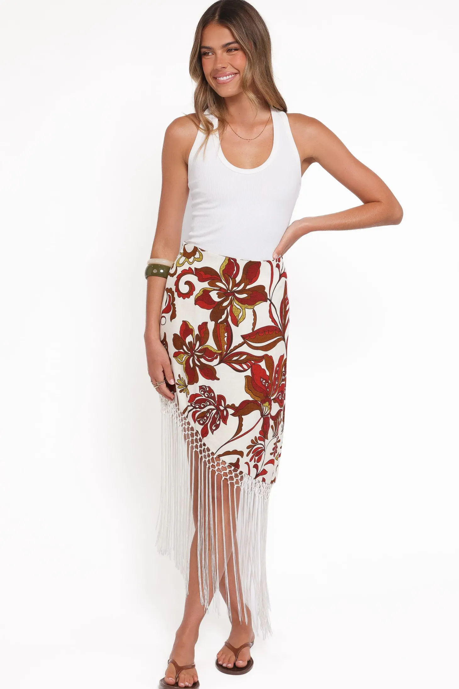 Shelby Midi Fringe Skirt