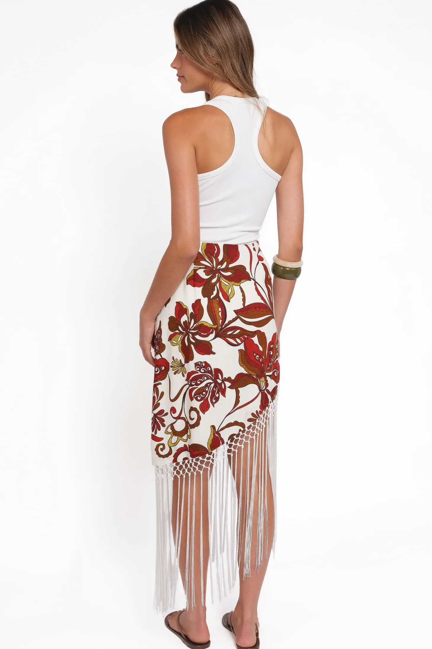 Shelby Midi Fringe Skirt