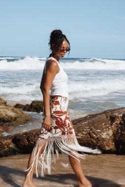 Shelby Midi Fringe Skirt