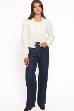 Silvie Lace Front Tie Cardigan