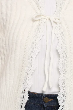 Silvie Lace Front Tie Cardigan