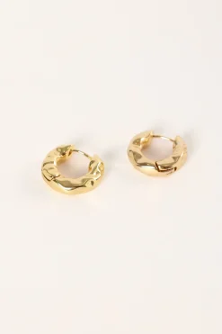 Simone Textured Hoop Earrings