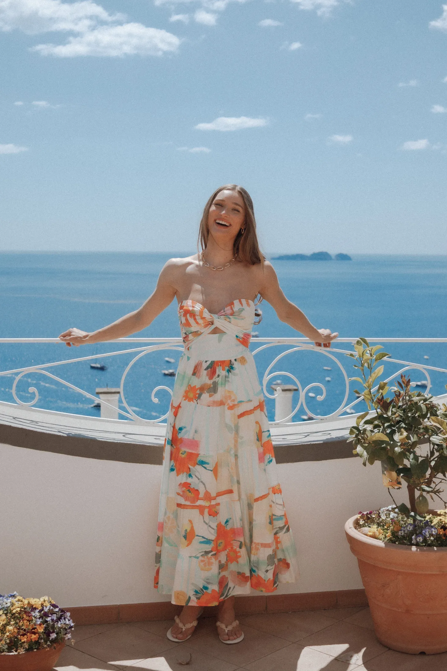 Sitara Strapless Midi Dress