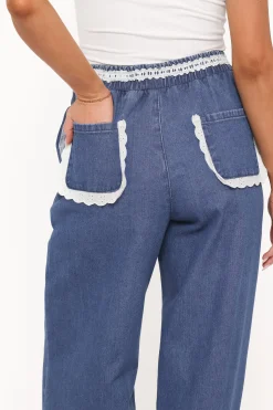 Siun Wide Leg Denim Joggers