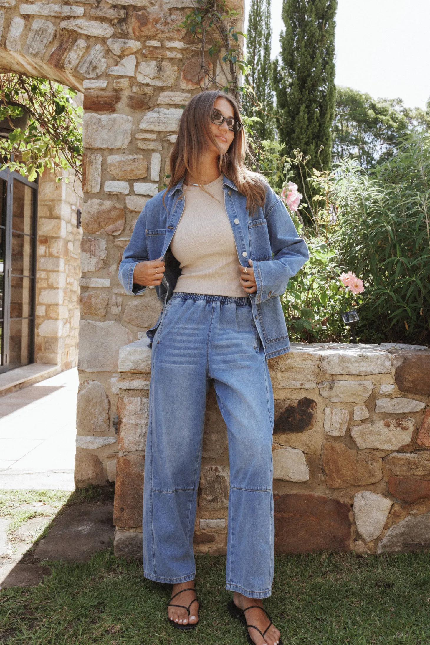 Sophie Cropped Barrel Jean