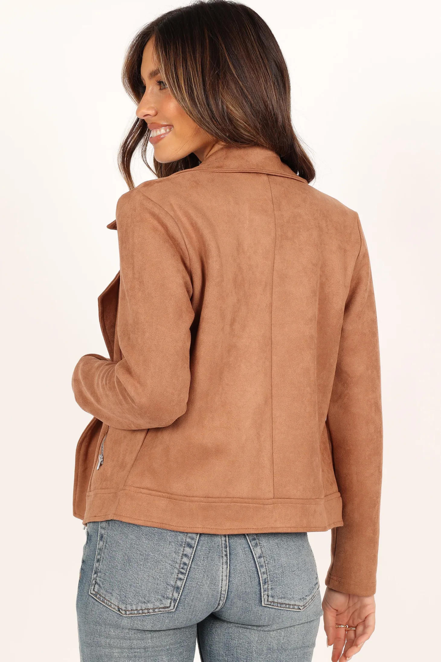 Spencer Faux Suede Moto Jacket