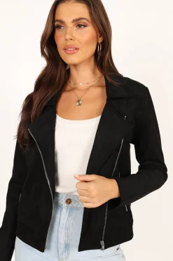 Spencer Faux Suede Moto Jacket