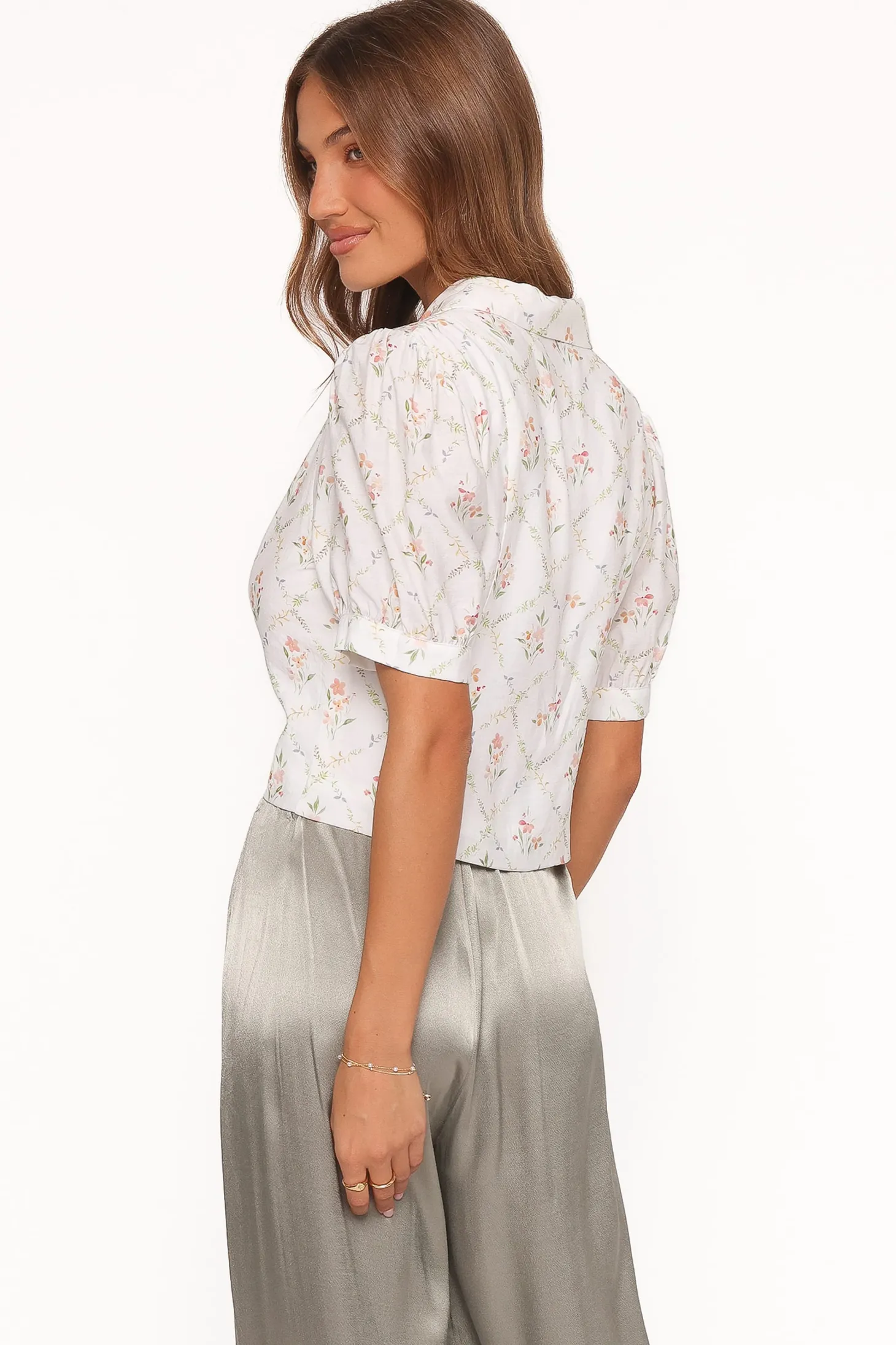 Steele Button Front Top