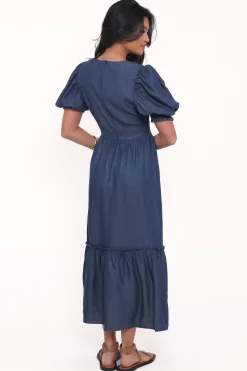 Steele Puff Sleeve Midi Dress