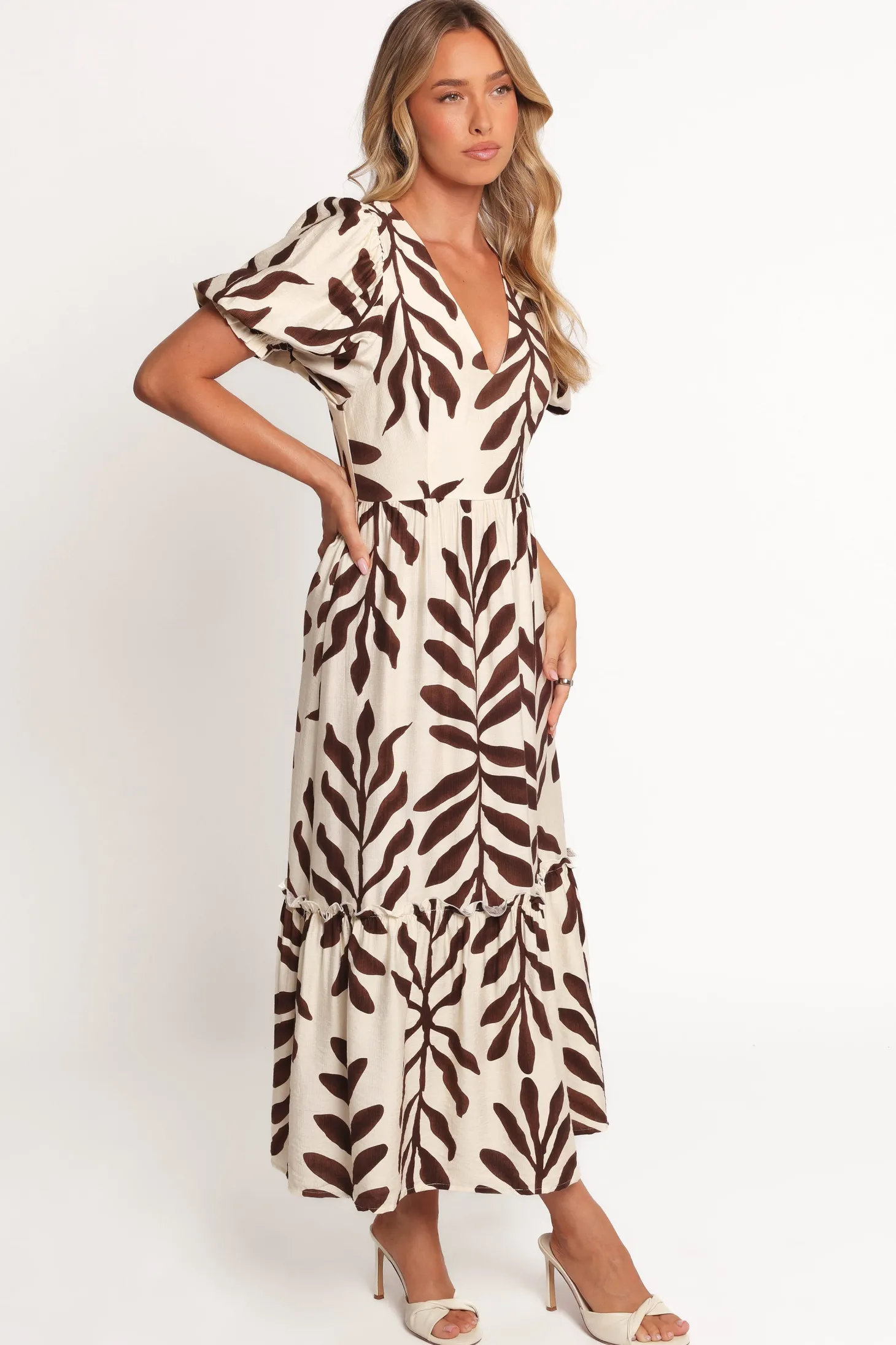 Steele Puff Sleeve Midi Dress