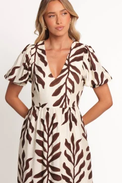 Steele Puff Sleeve Midi Dress