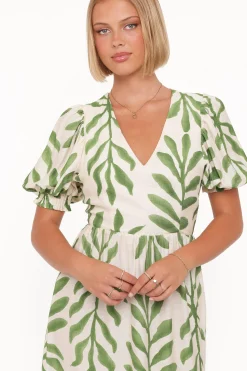 Steele Puff Sleeve Midi Dress