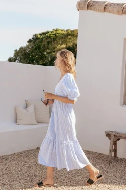 Steele Puff Sleeve Midi Dress