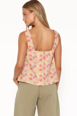 Talyn Button Back Top