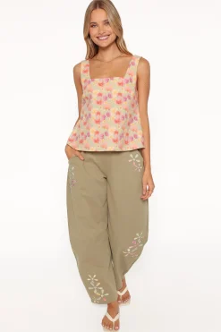Talyn Button Back Top