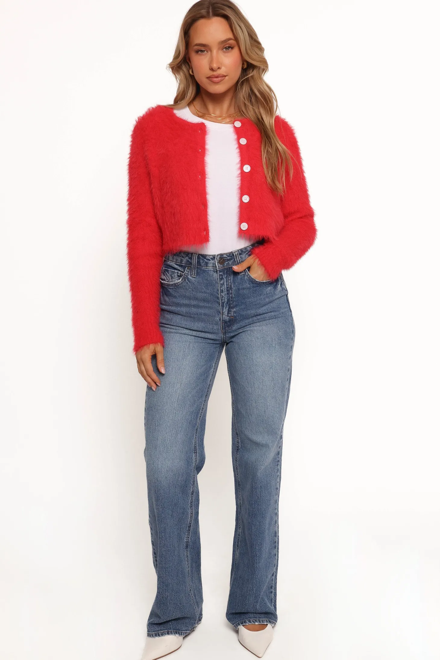 Tavan Crop Button Front Cardigan