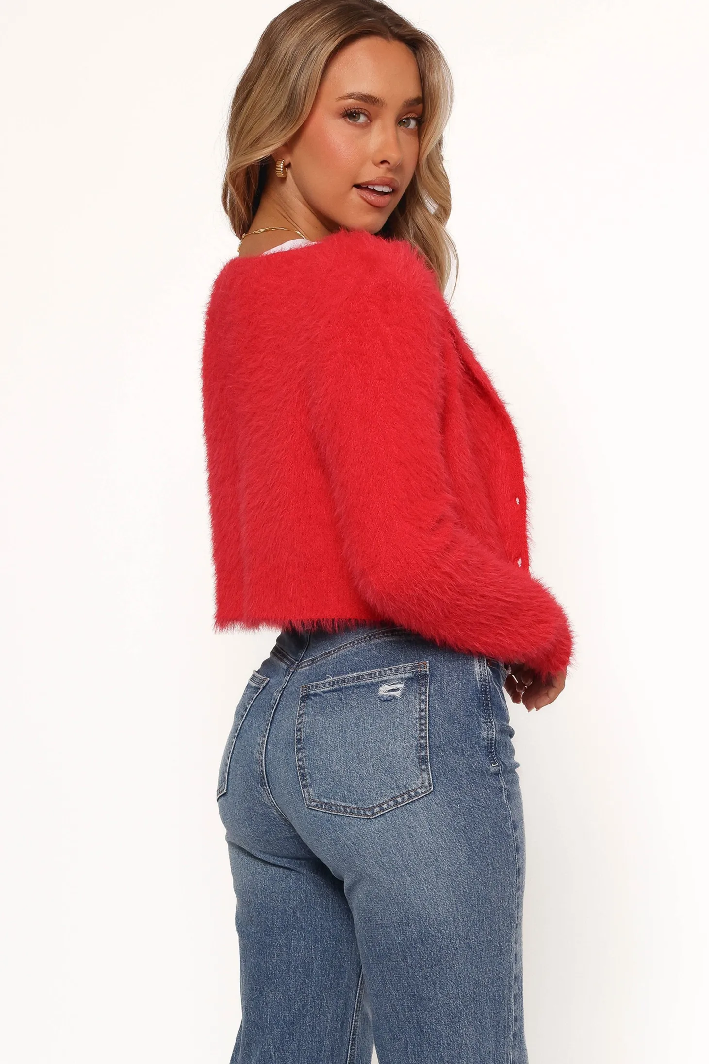 Tavan Crop Button Front Cardigan