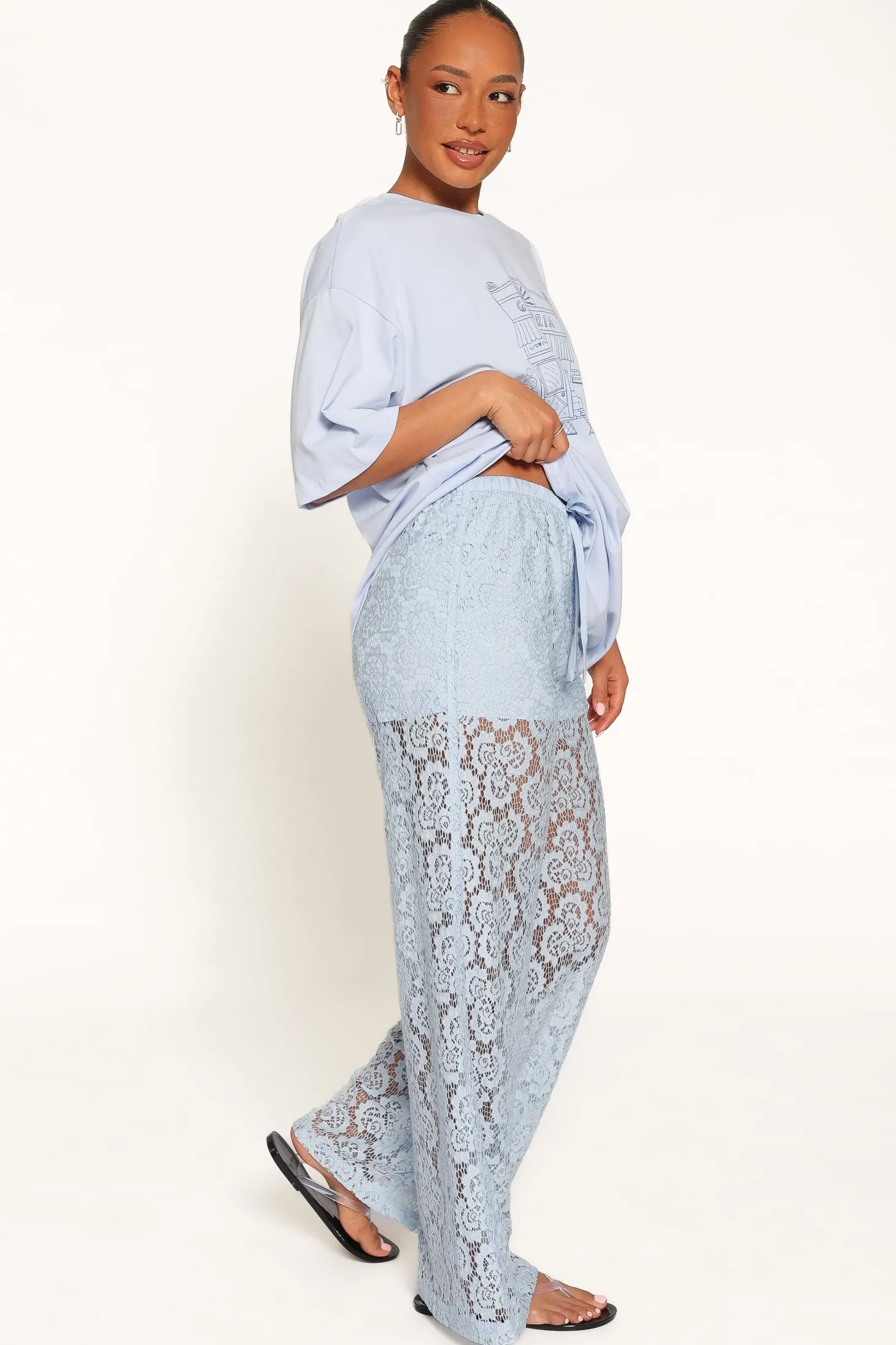 Tia Sheer Lace Pant
