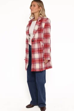 Travistine Long Plaid Coat