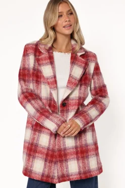 Travistine Long Plaid Coat