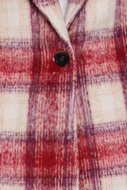 Travistine Long Plaid Coat
