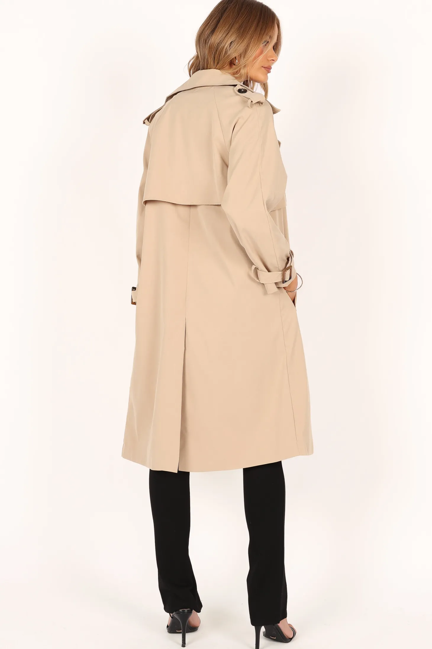 Trina Button Front Trench Coat