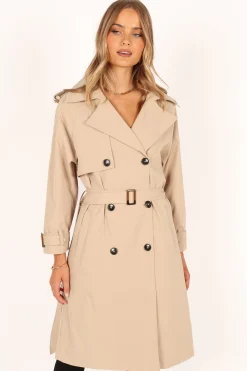 Trina Button Front Trench Coat