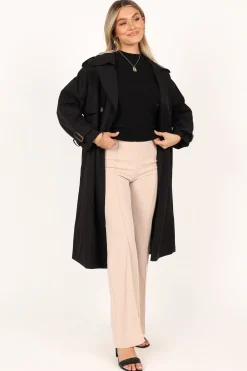 Trina Button Front Trench Coat