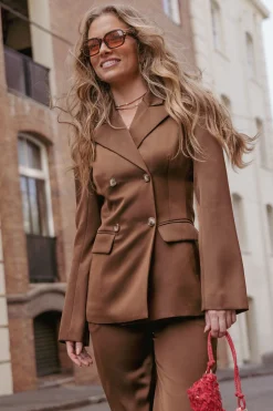 Trina Satin Blazer