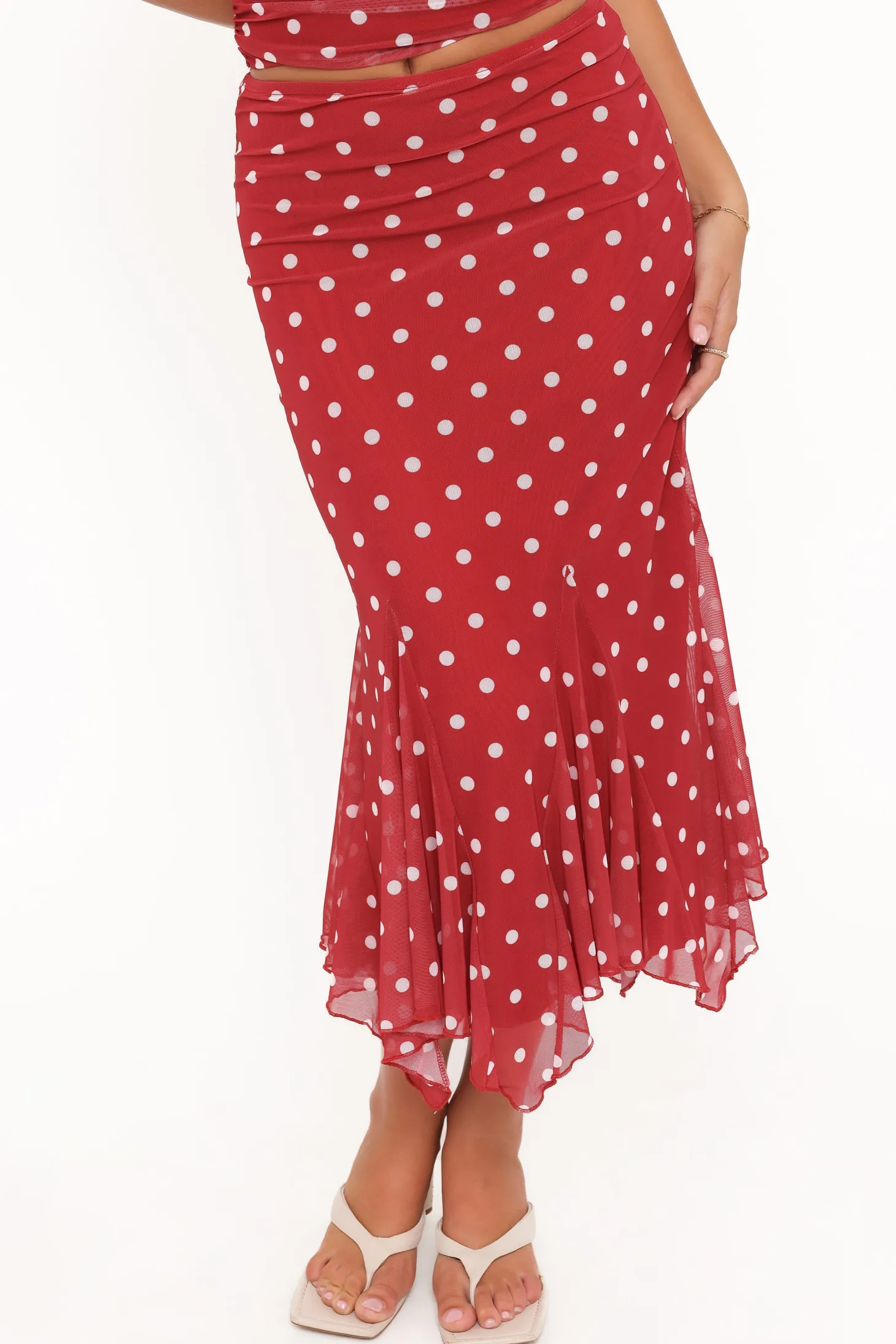 Tullia Mesh Midi Skirt