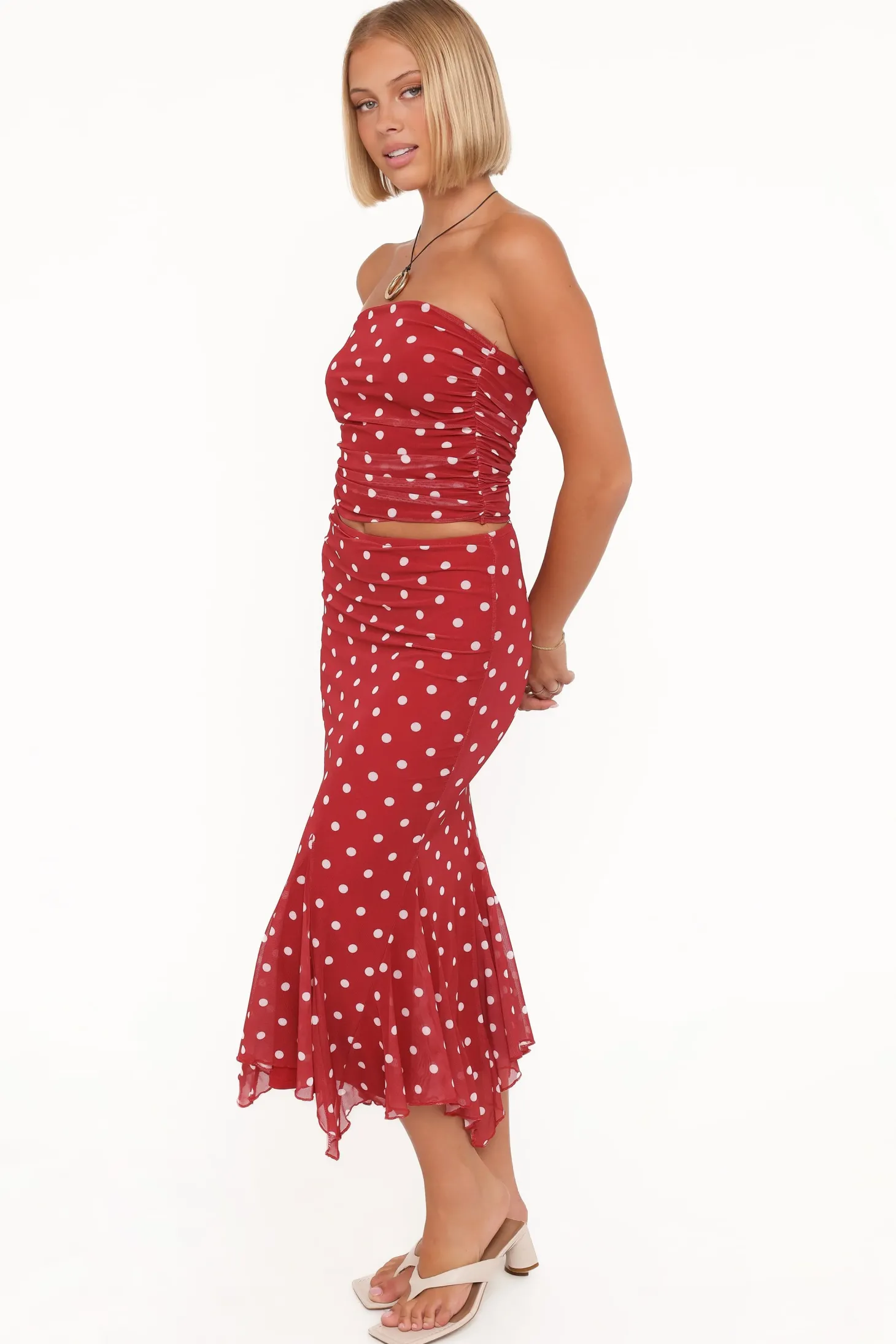 Tullia Mesh Midi Skirt