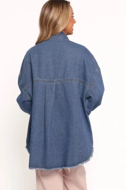 Twiggy Frayed Edge Denim Shacket