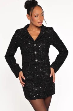 Valentina Tweed Sequins Mini Skirt