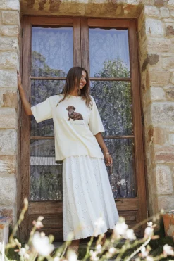 Varia Eyelet Maxi Skirt