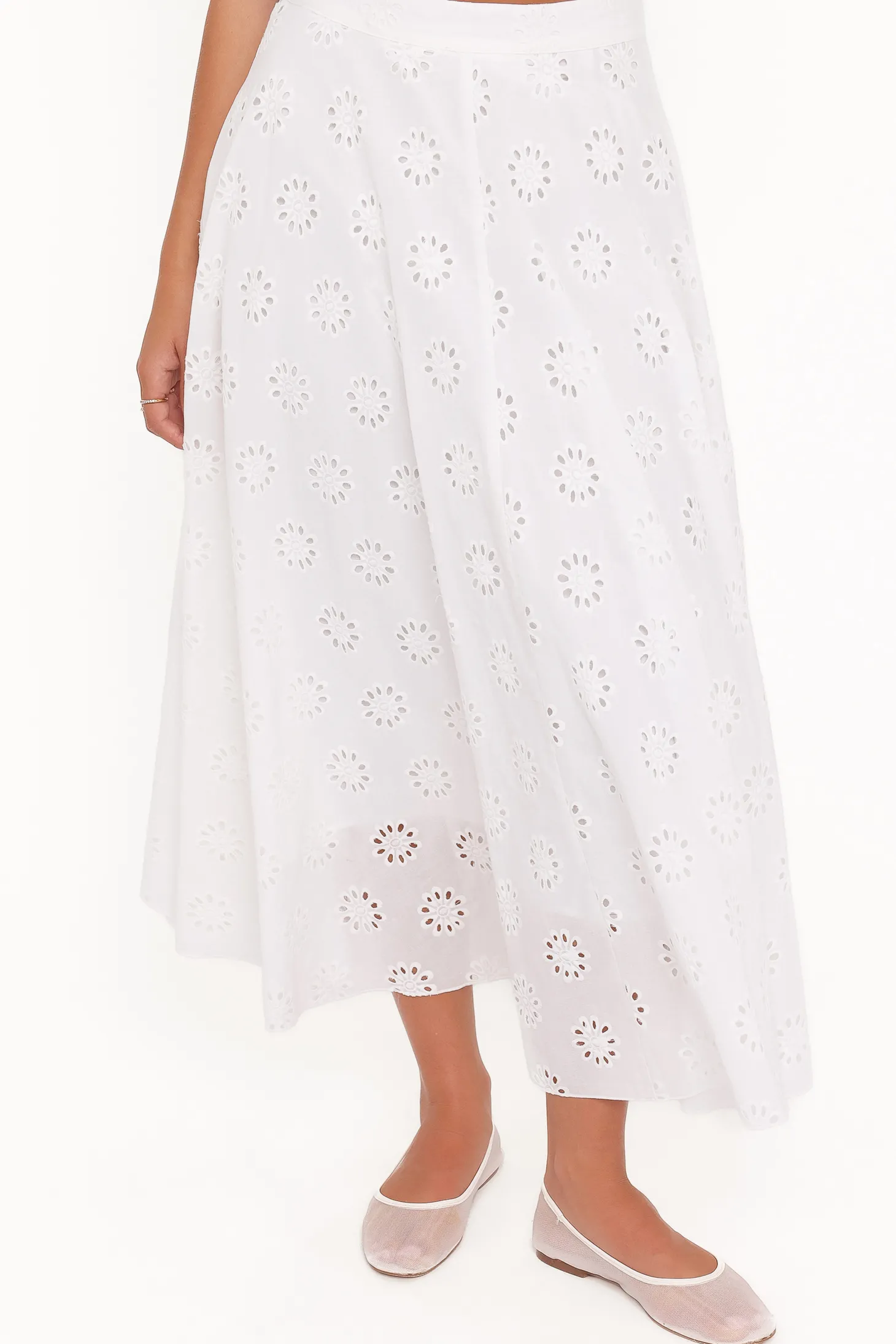 Varia Eyelet Maxi Skirt